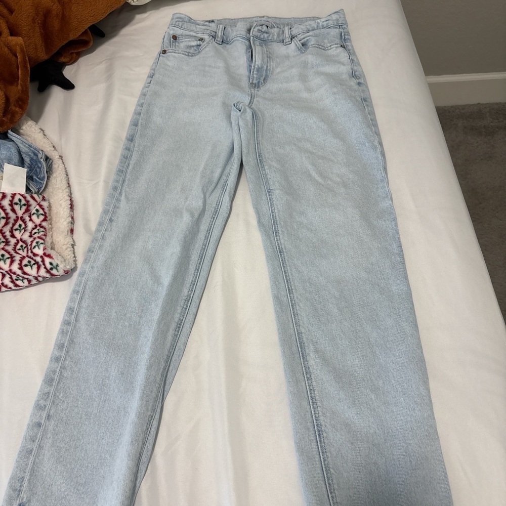 American Eagle Outfitters Light Blue Straight Leg Jeans